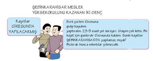ŞEBİNKARAHİSAR MESLEK YÜKSEKOKULUNU KAZANAN İKİ GENCİN KONUŞMASI