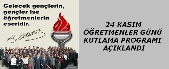 Öğretmenler Günü Kutlama Programı Açıklandı