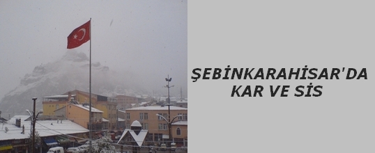 Şebinkarahisar'da Kar ve Sis