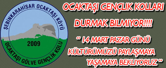 Ocaktaşı Gençlik Kolları Durmak Bilmiyor