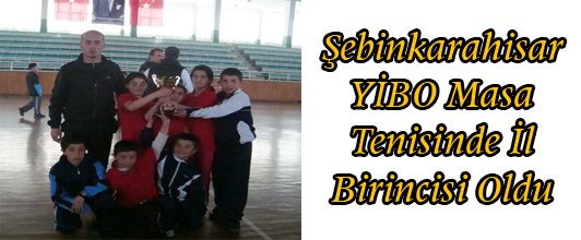 Şebinkarahisar YİBO Masa Tenisinde İl Birincisi Oldu