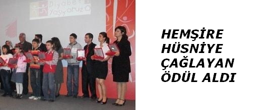 Hemşire Hüsniye Çağlayan Ödül Aldı