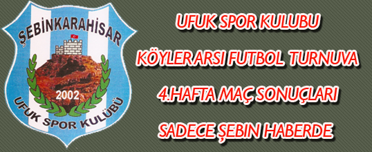 Ufuk spor kulübü 4.Hafta Maç Sonuçları ve Puan Durumu