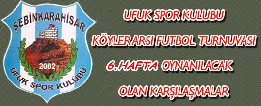 Ufuk spor kulübü 6.Hafta Karşılaşmaları
