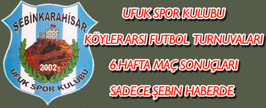 Ufuk spor kulübü 6.Hafta Maç Sonuçları ve Puan Durumu