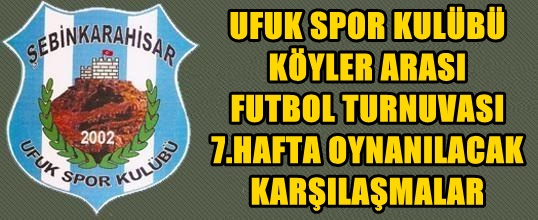 Ufuk Spor Kulübü 7.Hafta Karşılaşmaları