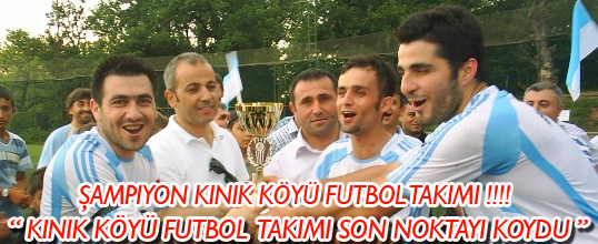 Ufuk spor kulubü şampiyonu kınık köyü spor