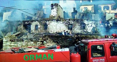 Çamoluk'ta Yangın 2 Ölü, 8 Yaralı