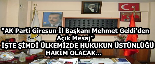 Hukukun üstünlüğü hakim olacak