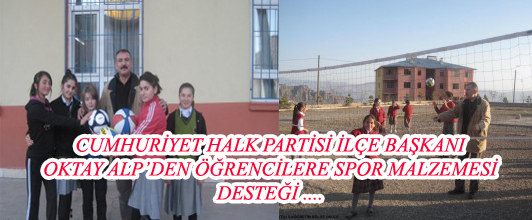 CHP İLÇE BAŞKANI OKTAY ALPden ÖĞRENCİLERE DESTEK..