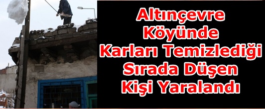 Altınçevre Köyünde Karları Temizlediği Sırada Yaralandı