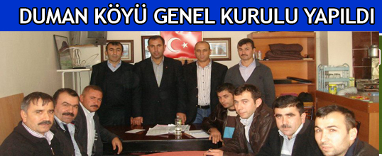 Şebinkarahisar Duman Köyü Genel Kurulu Yapıldı.