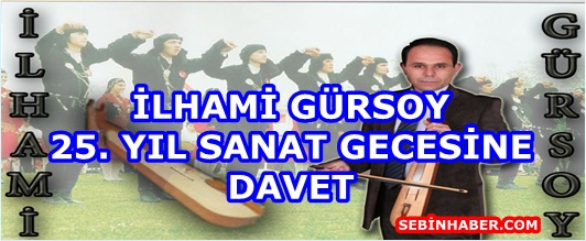 İLHAMİ GÜRSOY 25. YIL SANAT GECESİNE DAVET