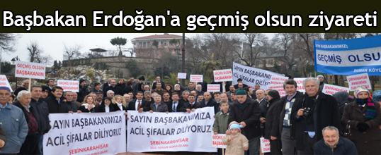 Başbakan Erdoğan'a Şebinkarahisarlılardan geçmiş olsun ziyareti