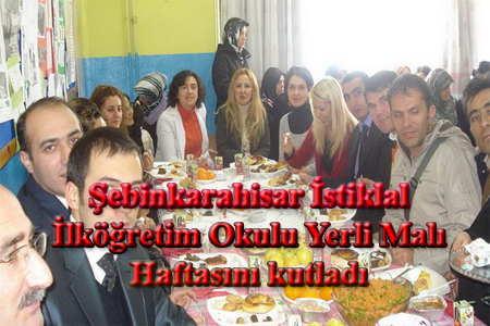 Şebinkarahisar İstiklal İlköğretim Okulu Yerli Malı Haftasını kutladı.