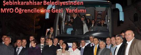 ŞEBİNKARAHİSAR BELEDİYESİNDEN ÖĞRENCİLERE GEZİ YARDIMI