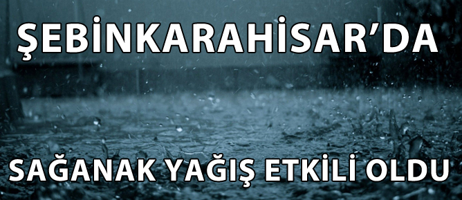 SEBINKARAHISAR'DA SAĞANAK YAĞIŞ ETKİLİ OLDU