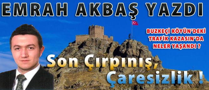 Emrah AKBAŞ Yazdı Son Çırpınış,Çaresizlik !