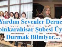 Yardım Sevenler Derneği Şebinkarahisar Şubesi üyeleri durmak bilmiyor.