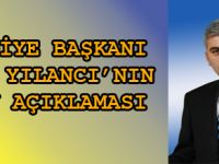 BELEDİYE BAŞKANI ŞAHİN YILANCININ BASIN AÇIKLAMASI