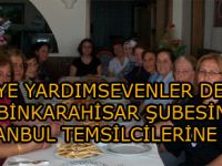 TYSD ŞEBİNKARAHİSAR ŞUBESİNİN İSTANBUL TEMSİLCİLERİNE ÇAY